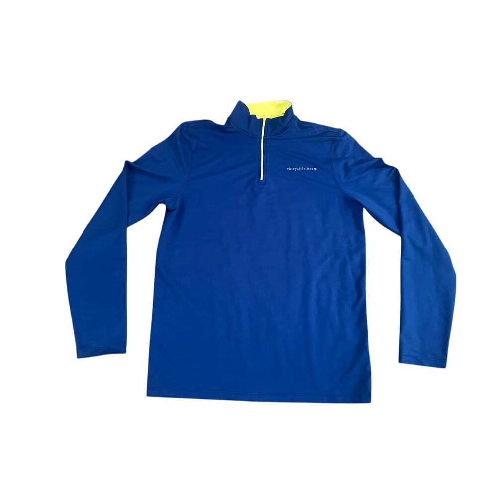 Vineyard Vines Performance Kids XL 1/4 Zip Blue Pullover L/S Shirt
